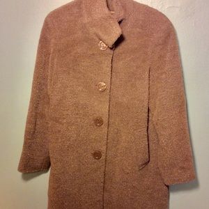 Cinzia Rocca Due Alpaca tan wool coat
